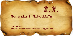 Morandini Nikodém névjegykártya